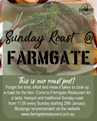 $27 pp for a traditional Roast made with fresh food and fabulous flavours.